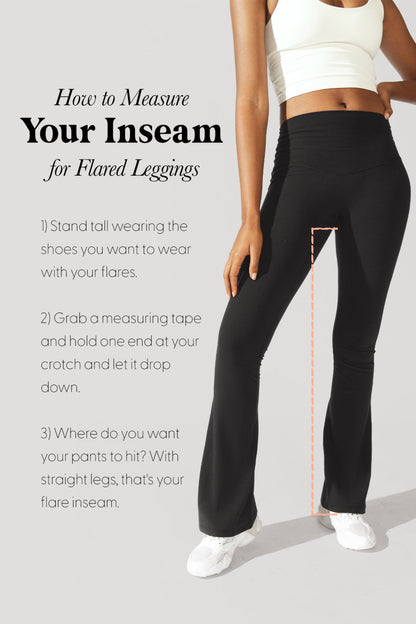 Crisscross Hourglass® Flared Legging with Pockets - Black
