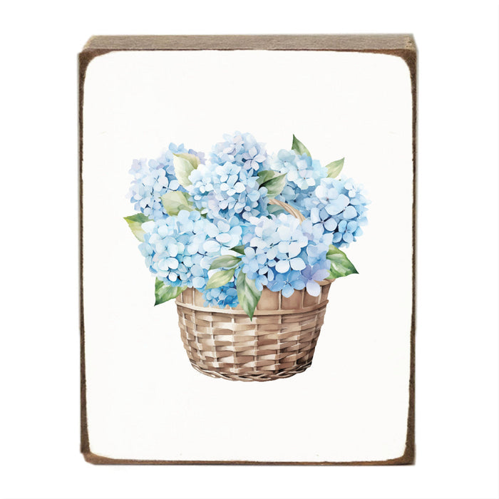 Hydrangea Basket Block Sign Hydrangea Basket Block Sign Home