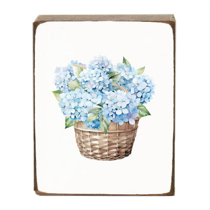 Hydrangea Basket Block Sign Hydrangea Basket Block Sign Home