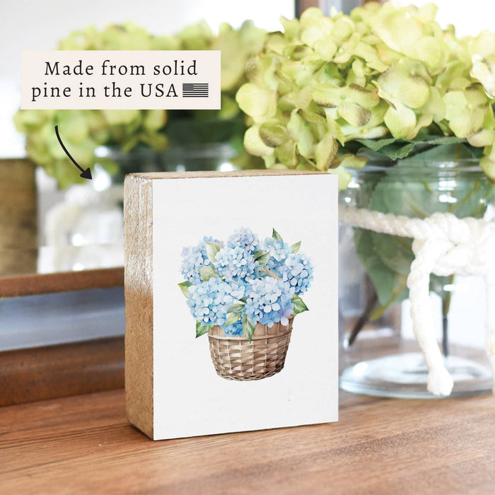 Hydrangea Basket Block Sign Hydrangea Basket Block Sign Home