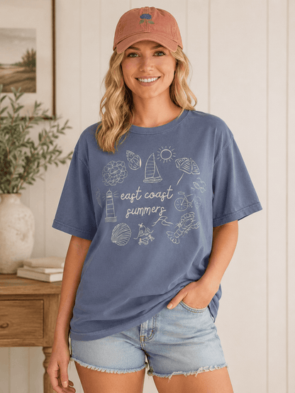 East Coast Summers Icons T-Shirt East Coast Summers Icons T-Shirt Tops