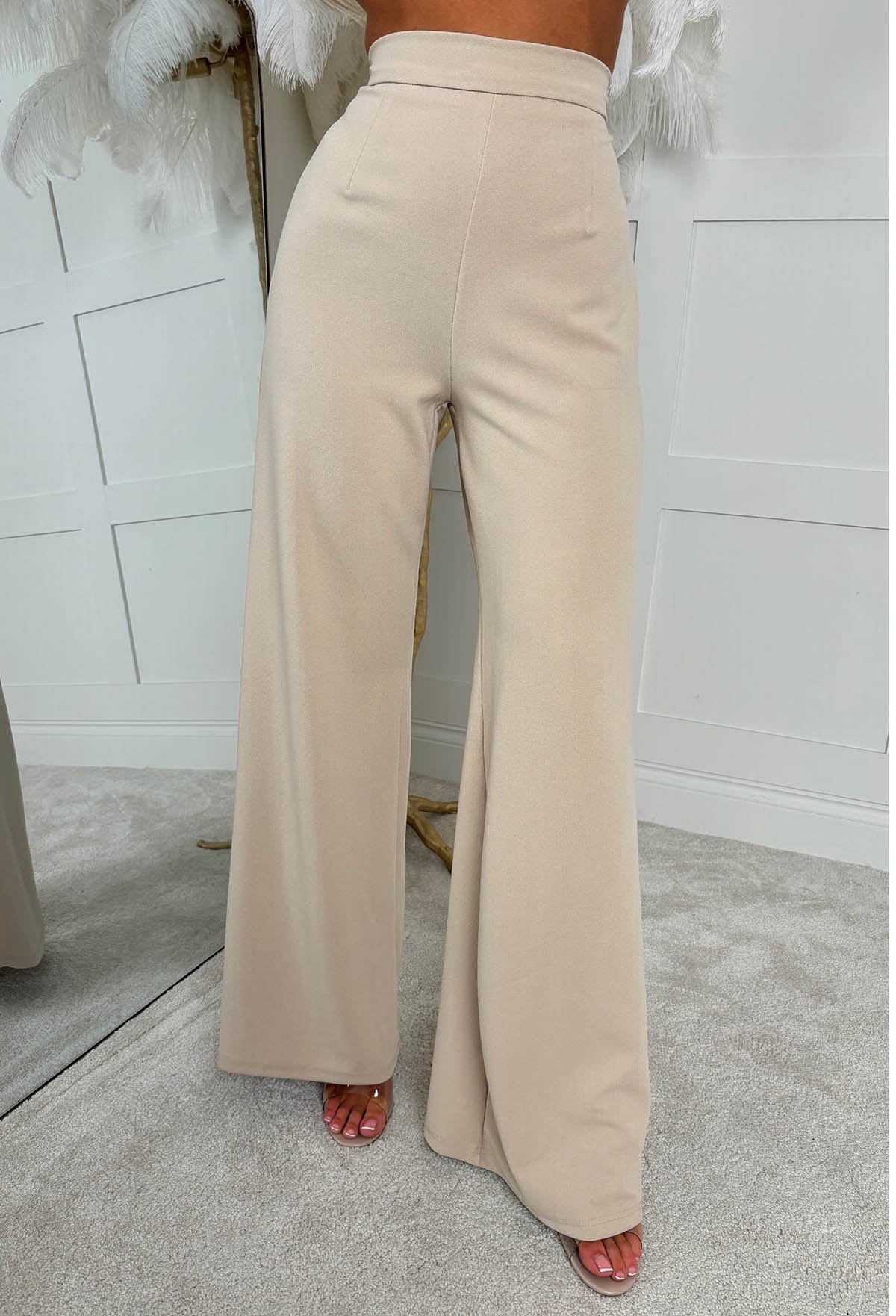I See Fire Stone High Waisted Wide Leg Trousers