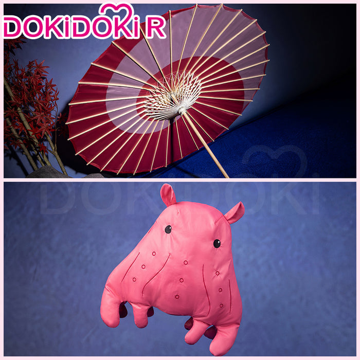 【In Stock】DokiDoki-R Anime Cosmic Princess Kaguya! Cosplay Runami Yachiyo Costume / Umbrella / Octopus Plush
