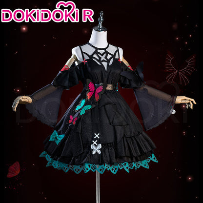 【In Stock】DokiDoki-R Game Honkai Impact 3rd Cosplay Seele Vollerei Costume Black Dress Papilio Lily