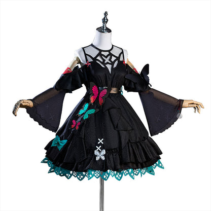 【In Stock】DokiDoki-R Game Honkai Impact 3rd Cosplay Seele Vollerei Costume Black Dress Papilio Lily