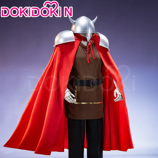 【In Stock】【Size S-2XL】DokiDoki-N Anime Cosplay Costume / Helmet / Shoulder Armor Red Cloak Brown Top