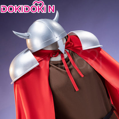 【In Stock】【Size S-2XL】DokiDoki-N Anime Cosplay Costume / Helmet / Shoulder Armor Red Cloak Brown Top