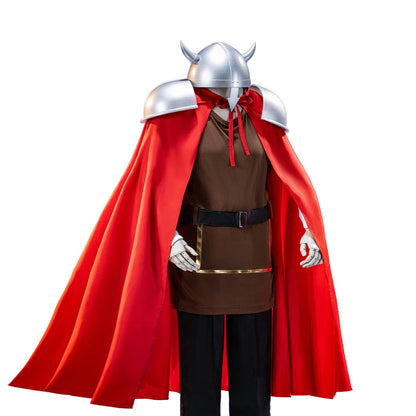 【In Stock】【Size S-2XL】DokiDoki-N Anime Cosplay Costume / Helmet / Shoulder Armor Red Cloak Brown Top