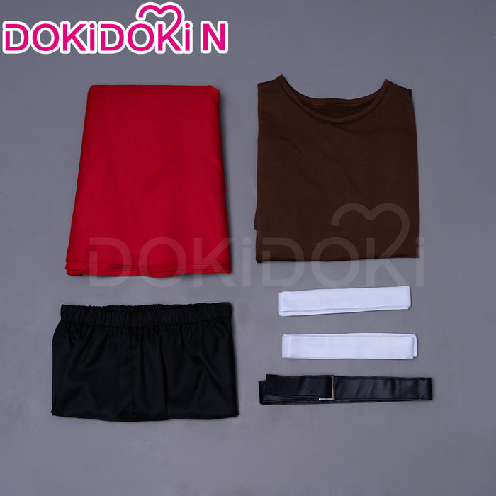 【In Stock】【Size S-2XL】DokiDoki-N Anime Cosplay Costume / Helmet / Shoulder Armor Red Cloak Brown Top