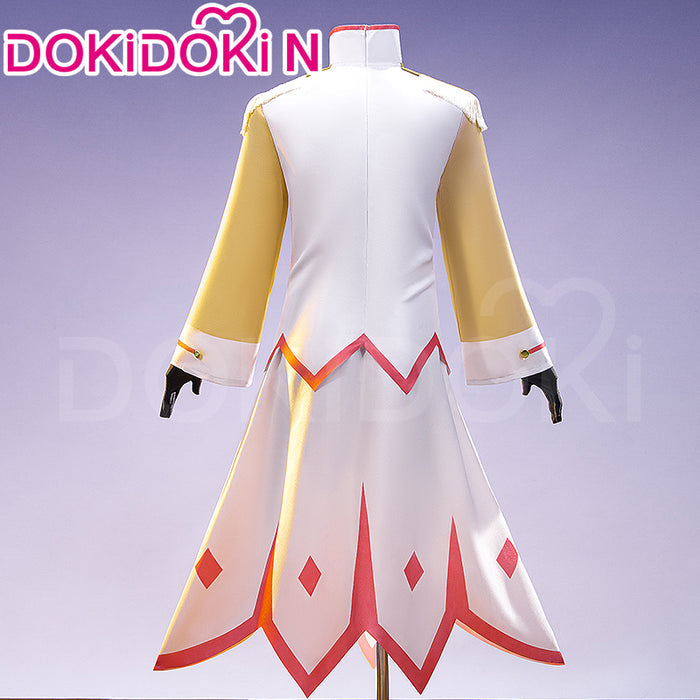 【In Stock】【Size S-2XL】DokiDoki-N Anime Cosplay White Costume Yellow Long-Sleeved Dress Red Hat