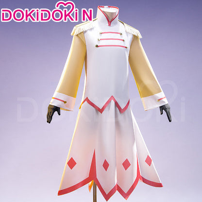 【In Stock】【Size S-2XL】DokiDoki-N Anime Cosplay White Costume Yellow Long-Sleeved Dress Red Hat