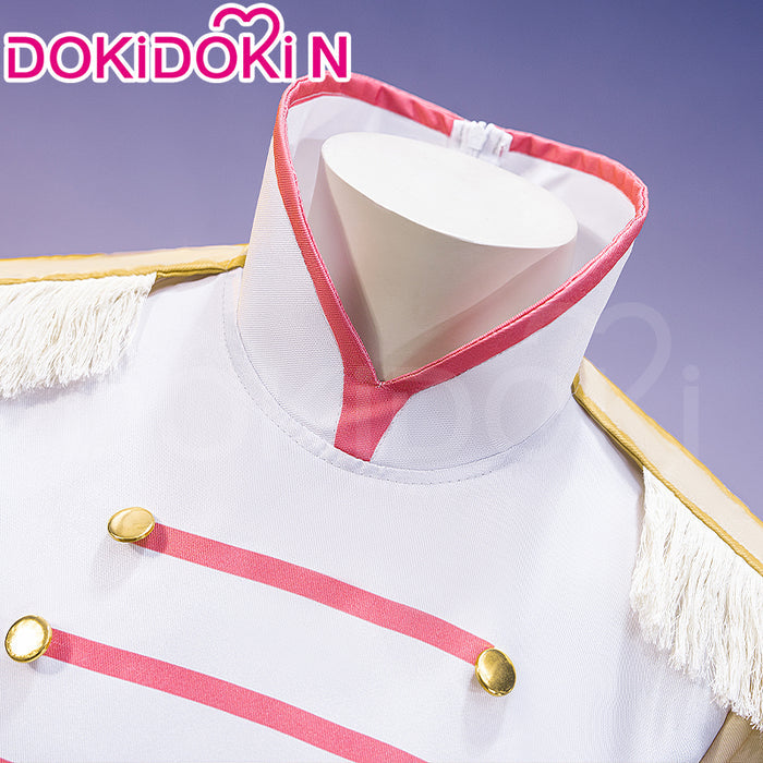 【In Stock】【Size S-2XL】DokiDoki-N Anime Cosplay White Costume Yellow Long-Sleeved Dress Red Hat