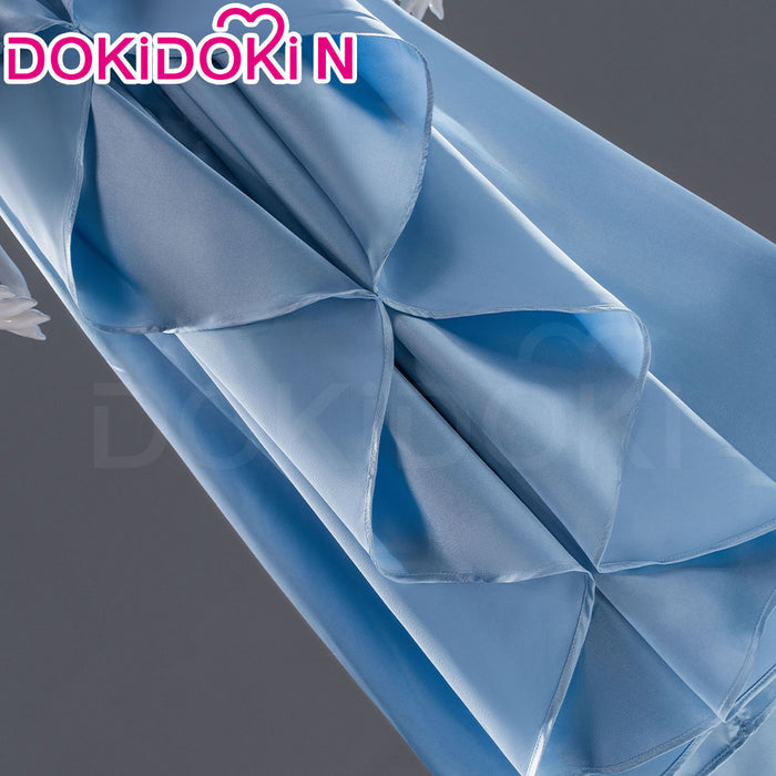 【In Stock】【Size S-2XL】DokiDoki-N Movie Cosplay Blue Sleeveless Costume Long Formal Dress