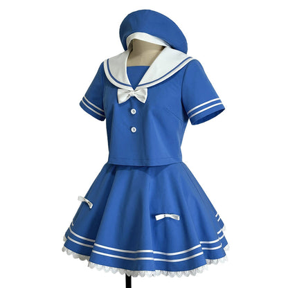 【In Stock】【Size S-2XL】DokiDoki-R Anime Cosplay Costume Blue Sailor Suit
