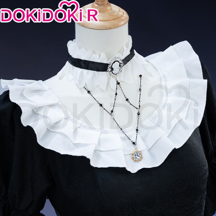 【In Stock】【Size S-3XL】DokiDoki-R Anime Cosplay Costume Black Dress White Rose