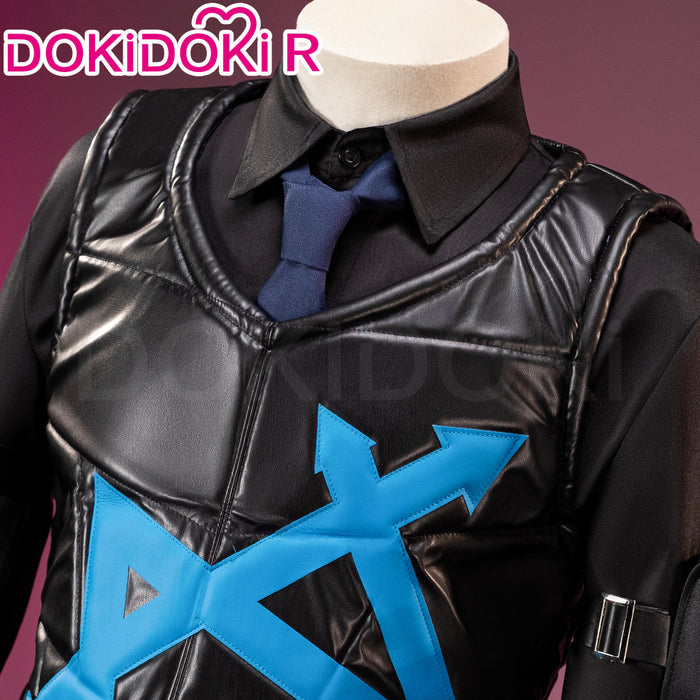 【In Stock】【Size S-3XL】DokiDoki-R Game Cosplay Black Blue Suit Costume W Corp. L2 Cleanup Agent