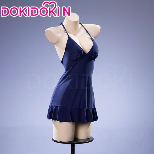 【In Stock】【Size XS-3XL】DokiDoki-N Anime Cosplay Women Costume Dark Blue Spaghetti Strap Dress