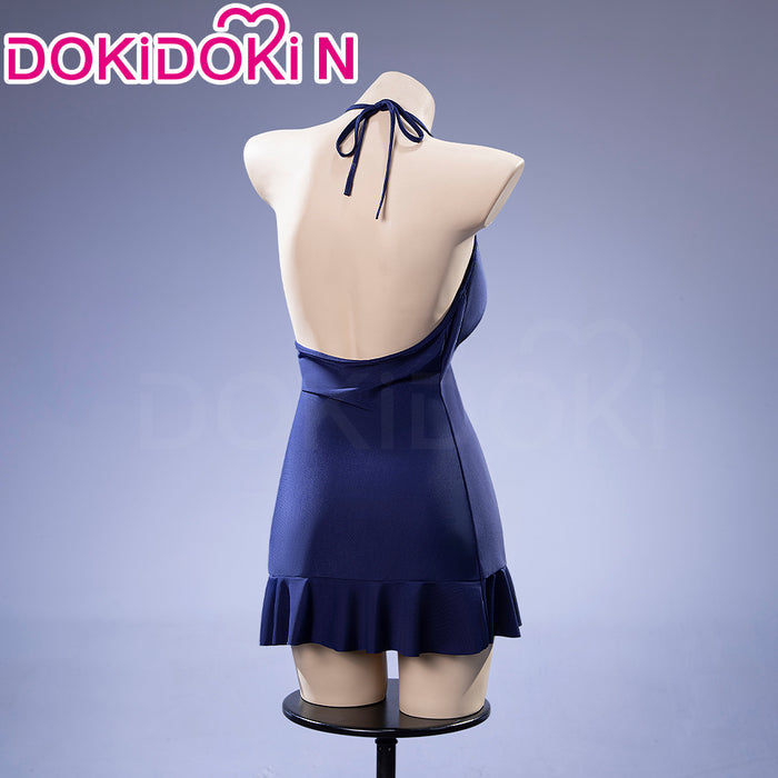 【In Stock】【Size XS-3XL】DokiDoki-N Anime Cosplay Women Costume Dark Blue Spaghetti Strap Dress