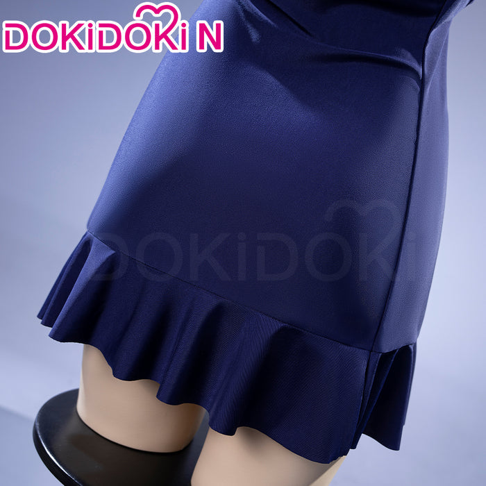 【In Stock】【Size XS-3XL】DokiDoki-N Anime Cosplay Women Costume Dark Blue Spaghetti Strap Dress