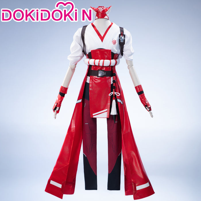 【In Stock】【Size XS-3XL】DokiDoki-N Game Cosplay Costume Red White Kimono