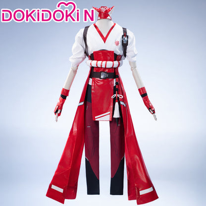 【In Stock】【Size XS-3XL】DokiDoki-N Game Cosplay Costume Red White Kimono