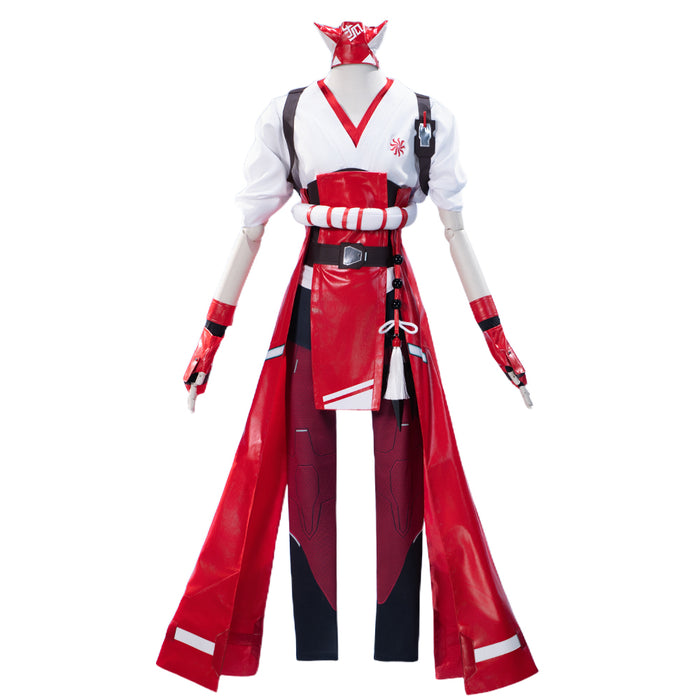 【In Stock】【Size XS-3XL】DokiDoki-N Game Cosplay Costume Red White Kimono