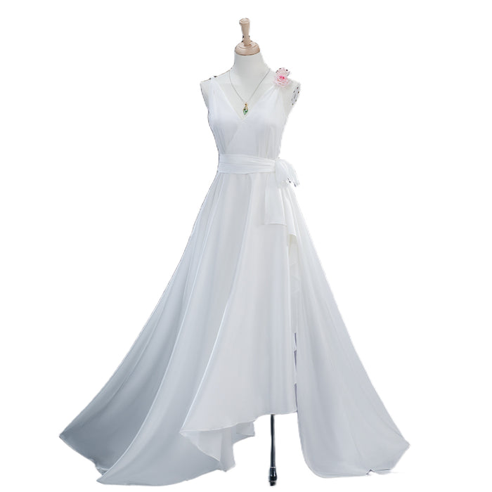 【In Stock】【Size XS-3XL】DokiDoki-R Anime Cosplay Costume White Dress Casual Wear