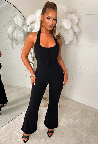 Irresistible Muse Black Halter Neck Jumpsuit