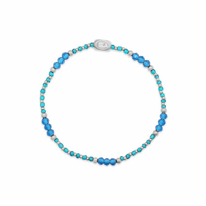 Isla Coastal Crystals Riviera Waterproof Stretch Bracelet -Turks Caicos & Silver Isla Coastal Crystals Riviera Waterproof Stretch Bracelet -Turks Caicos & Silver Bracelet