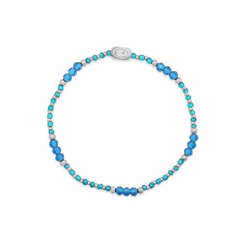 Isla Coastal Crystals Riviera Waterproof Stretch Bracelet -Turks Caicos & Silver Isla Coastal Crystals Riviera Waterproof Stretch Bracelet -Turks Caicos & Silver Bracelet