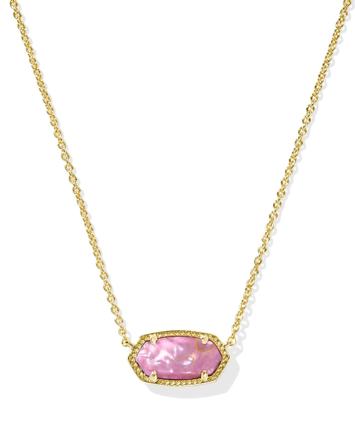 Kendra Scott Elisa Gold Pendant Necklace in Light Mauve Illusion Kendra Scott Elisa Gold Pendant Necklace in Light Mauve Illusion Necklaces