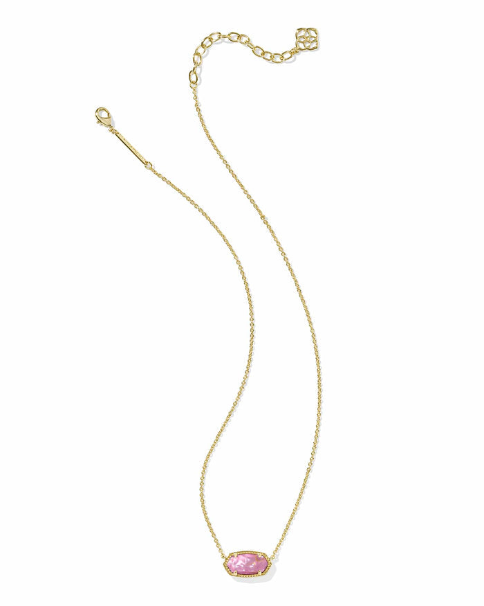 Kendra Scott Elisa Gold Pendant Necklace in Light Mauve Illusion Kendra Scott Elisa Gold Pendant Necklace in Light Mauve Illusion Necklaces