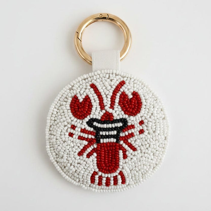 Lobster Hand-beaded Keychain Lobster Hand-Beaded Keychain | Coastal Gift Accessory | The Red Owl Accessories
