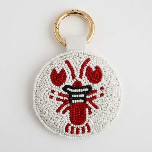 Lobster Hand-beaded Keychain Lobster Hand-Beaded Keychain | Coastal Gift Accessory | The Red Owl Accessories