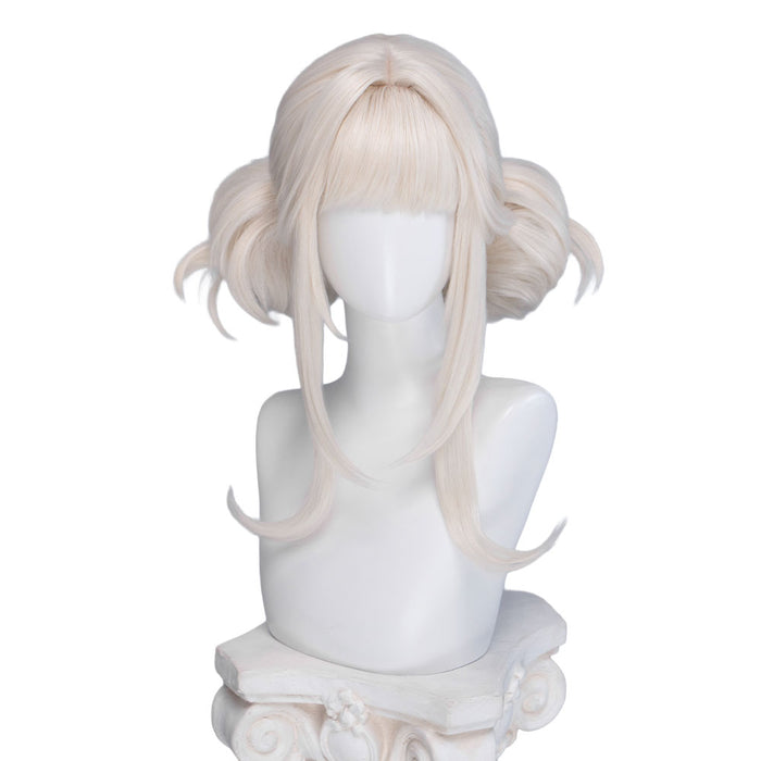 【Long Ver Ready For Ship】DokiDoki Game Cosplay Wig Short / Long White Hair Detachable Buns