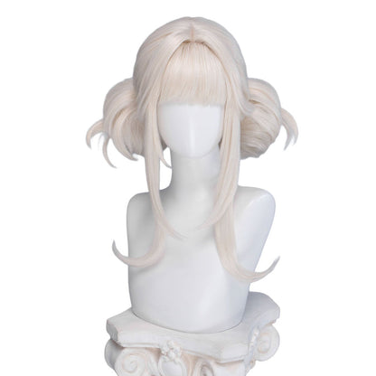 【Long Ver Ready For Ship】DokiDoki Game Cosplay Wig Short / Long White Hair Detachable Buns