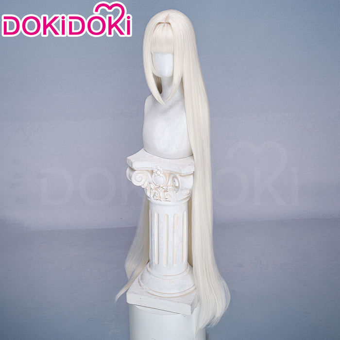【Long Ver Ready For Ship】DokiDoki Game Cosplay Wig Short / Long White Hair Detachable Buns