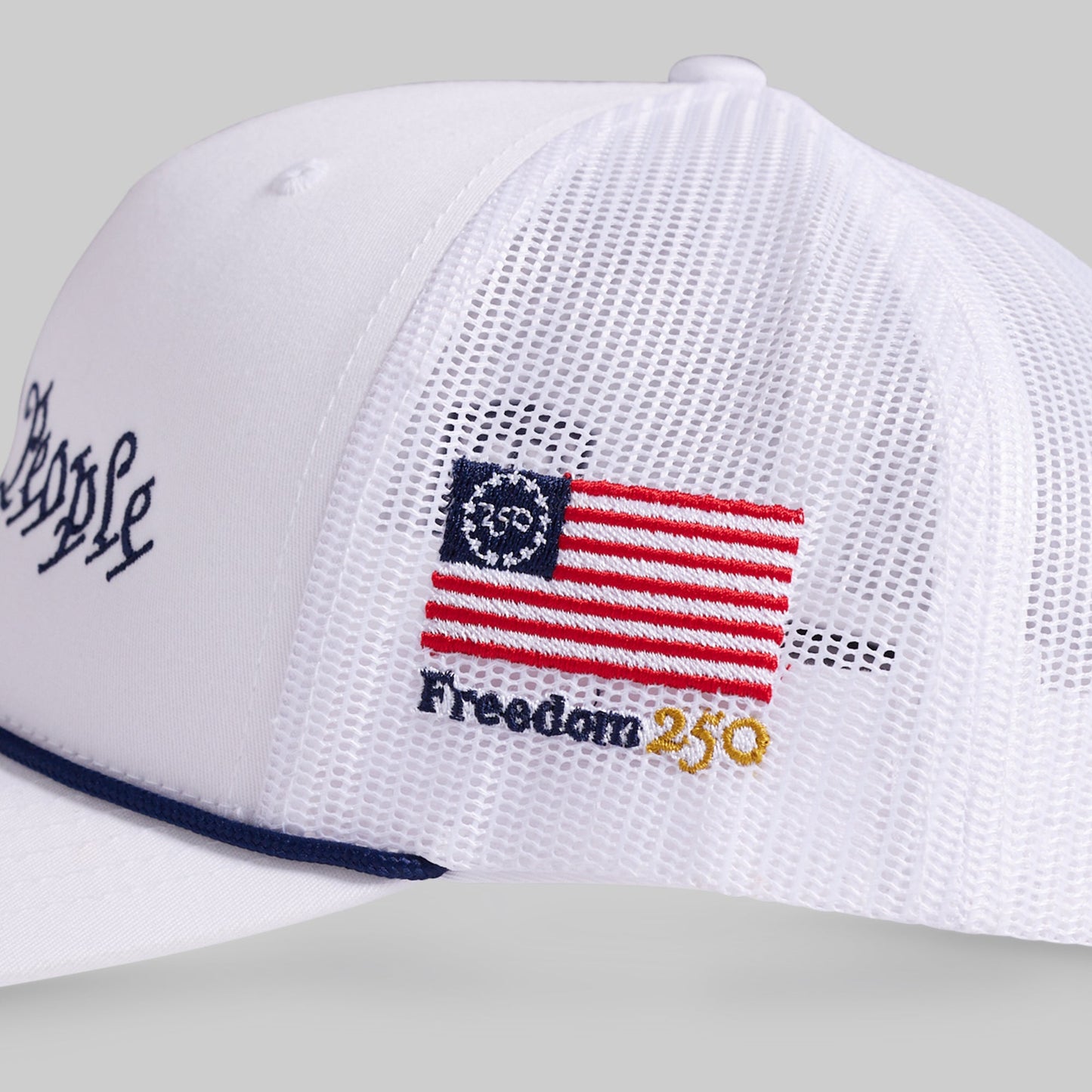 We the People Trucker Hat with Rope (White)