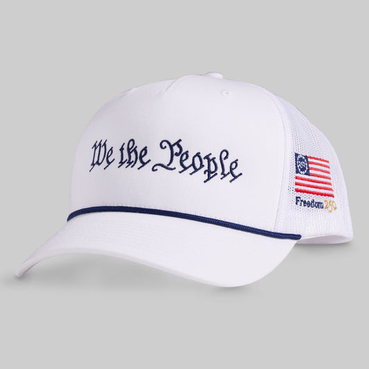 We the People Trucker Hat with Rope (White)
