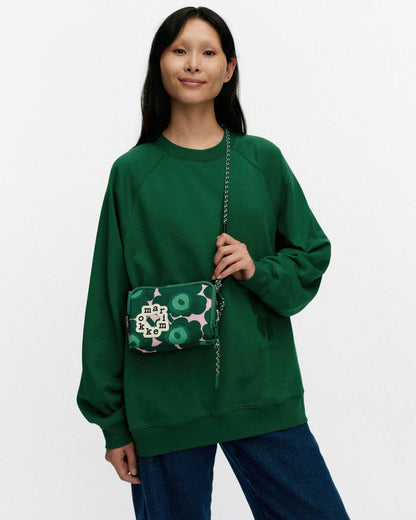 Marimekko Iloisa Mini Unikko Shoulder Bag Green/Pink