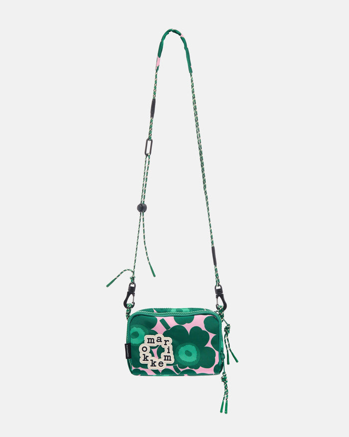 Marimekko Iloisa Mini Unikko Shoulder Bag Green/Pink