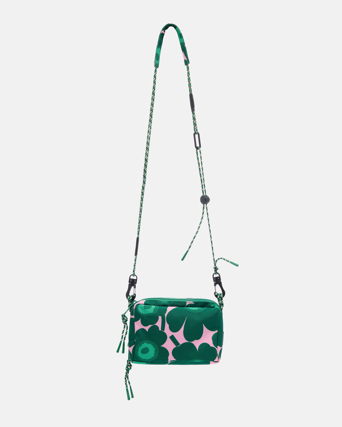 Marimekko Iloisa Mini Unikko Shoulder Bag Green/Pink