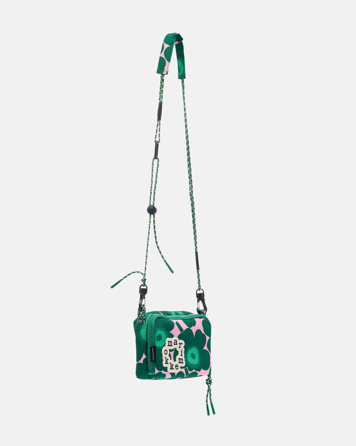 Marimekko Iloisa Mini Unikko Shoulder Bag Green/Pink