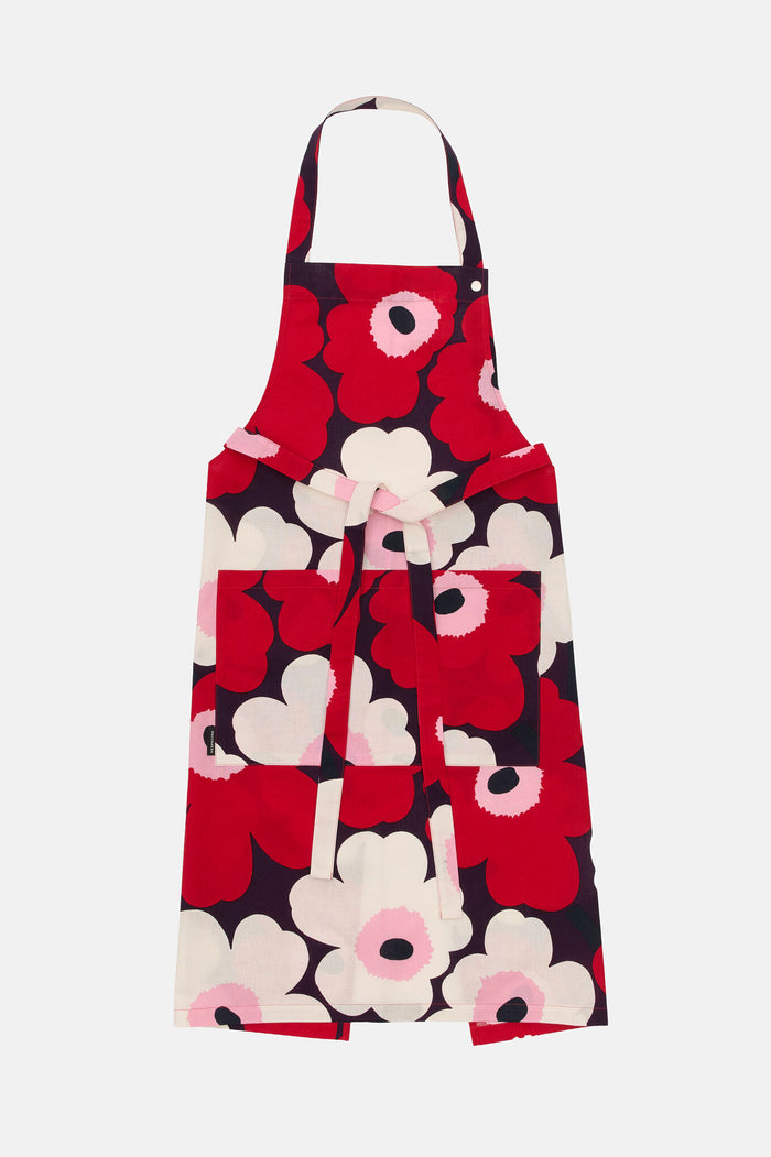 Marimekko Pieni Unikko Apron Plum/Cranberry