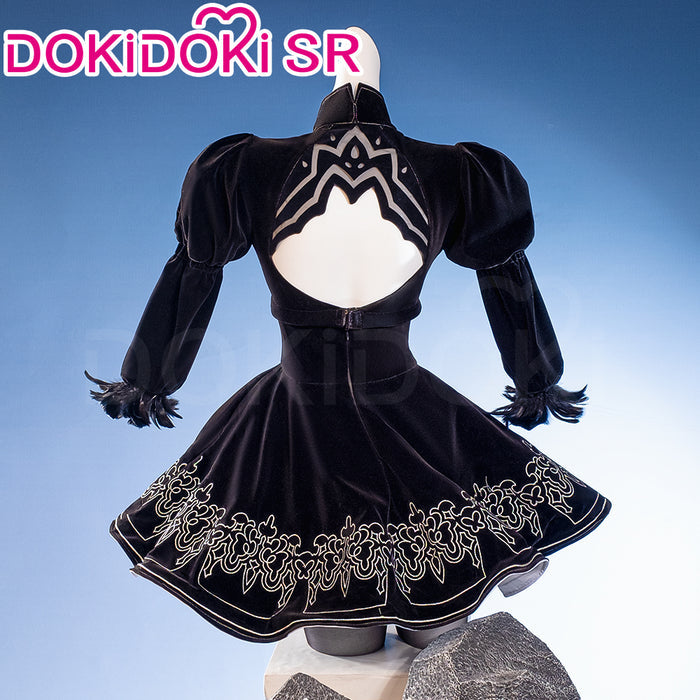 【Minor Defects Sale – Final Sale】【Size S-3XL】DokiDoki-SR Game Cosplay White / Black Dress Costume