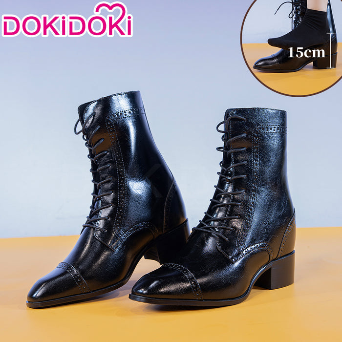 【Partially Ready For Ship】【15CM】DokiDoki Height Increasing Shoes / Elevator Shoes Black / Red Sole Bottom Leather Shoes