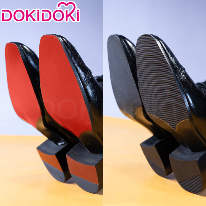 【Partially Ready For Ship】【15CM】DokiDoki Height Increasing Shoes / Elevator Shoes Black / Red Sole Bottom Leather Shoes