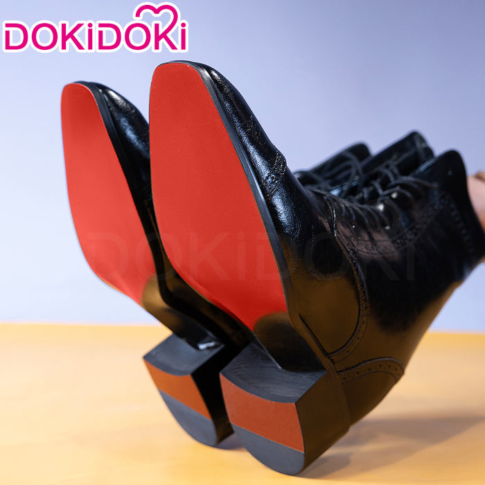 【Partially Ready For Ship】【15CM】DokiDoki Height Increasing Shoes / Elevator Shoes Black / Red Sole Bottom Leather Shoes
