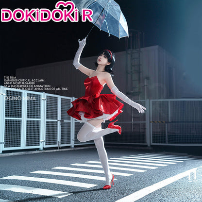 【Partially Ready For Ship】DokiDoki-R Anime Perfect Blue Cosplay Kirigoe Mima Costume Strapless Red Dress