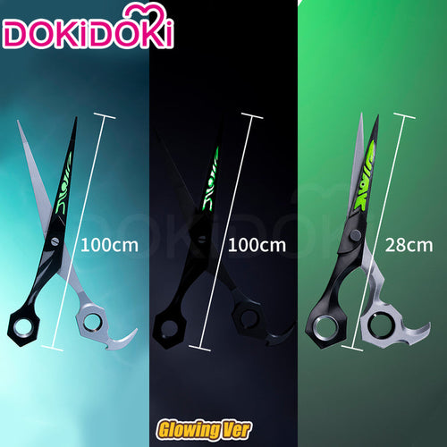 【Partially Ready For Ship】【Glowing】【28 / 100 CM】DokiDoki Anime GACHIAKUTA Cosplay Riyo Reaper Prop Scissors